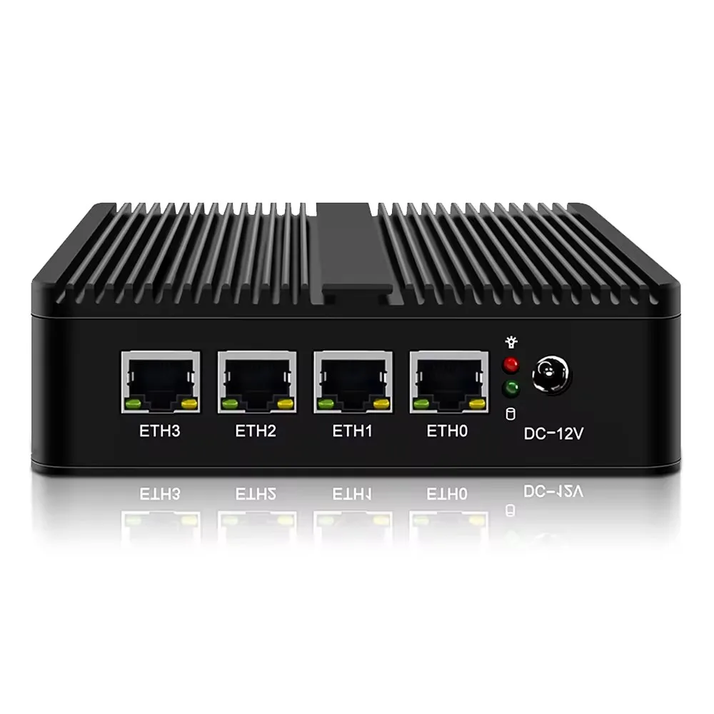 Imagem -02 - Roteador Macio Fanless Intel Celeron Mini pc Nano Aes-ni Esxi Pfsense Opnsense Aparelho de Firewall J4125 N4000 I226-v 2.5g Rj45 4x