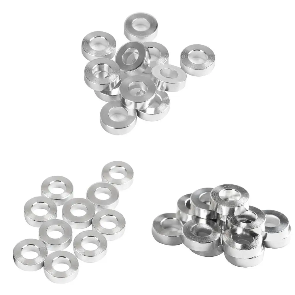 

10 Pcs Flat Round Washer Gasket 3mm/0.1'' Silver Aluminum Flat Washer Spacer