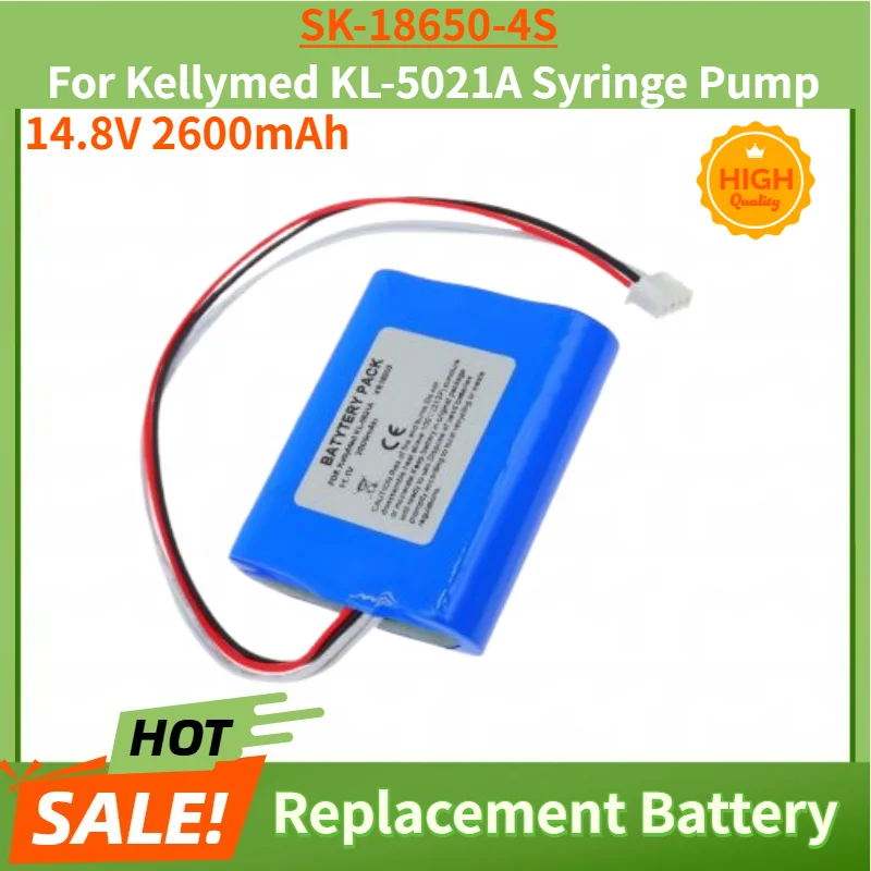 100% New 14.8V 2600mAh High Quality Battery SK-18650-4S for Kellymed KL-5021A Syringe Pump Replacement Battery