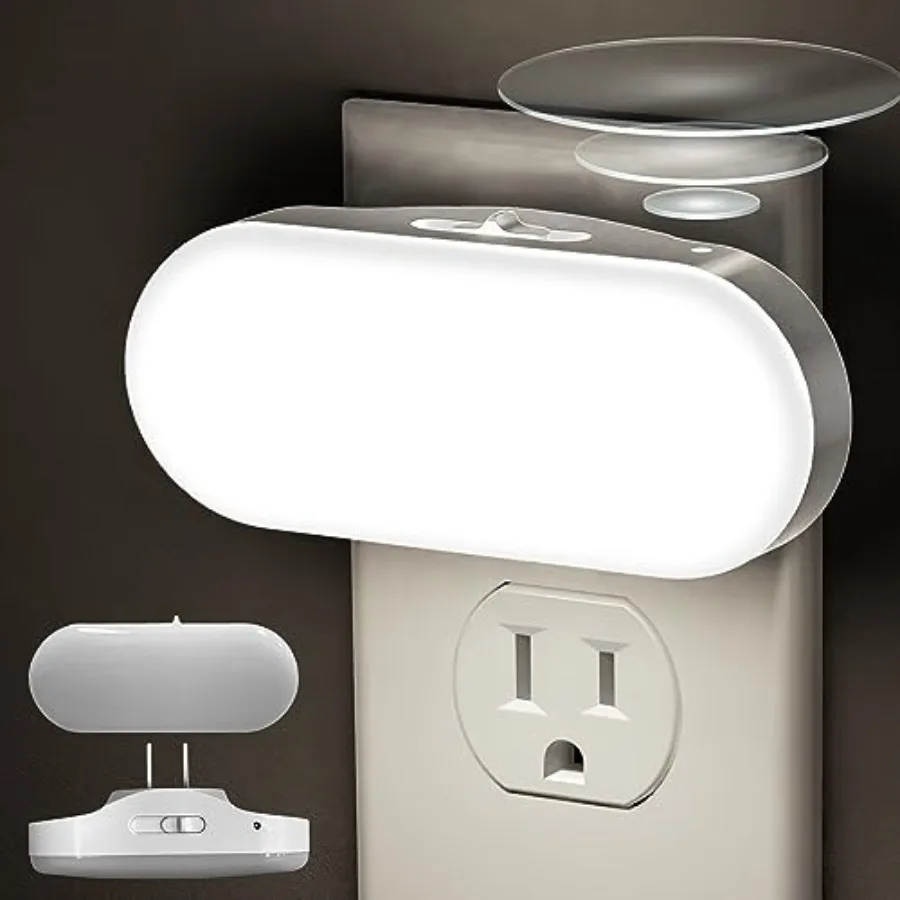 

Led Night Light, Plug into Wall, [2 Pack] with Dusk to Dawn Sensor, 1W 5000K Dimmable Night Light from 0LM to 100LM for Bathroo