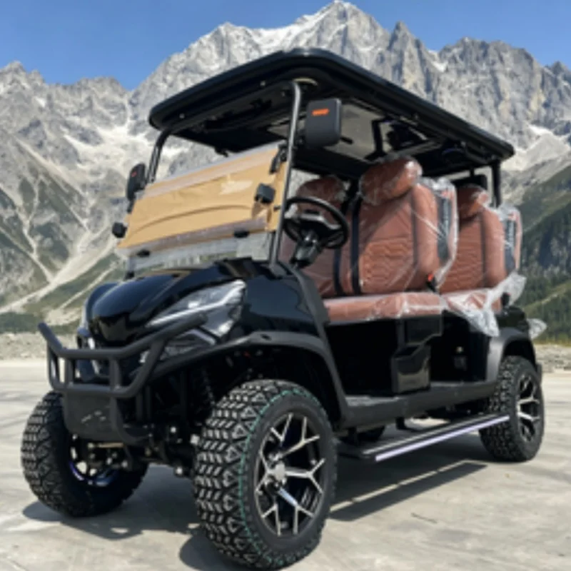 

New Manufacturer Export Club Electric Golf Cart Golf Course Seats With Armrests Gear Adjustment With Bumper Off Road Tire