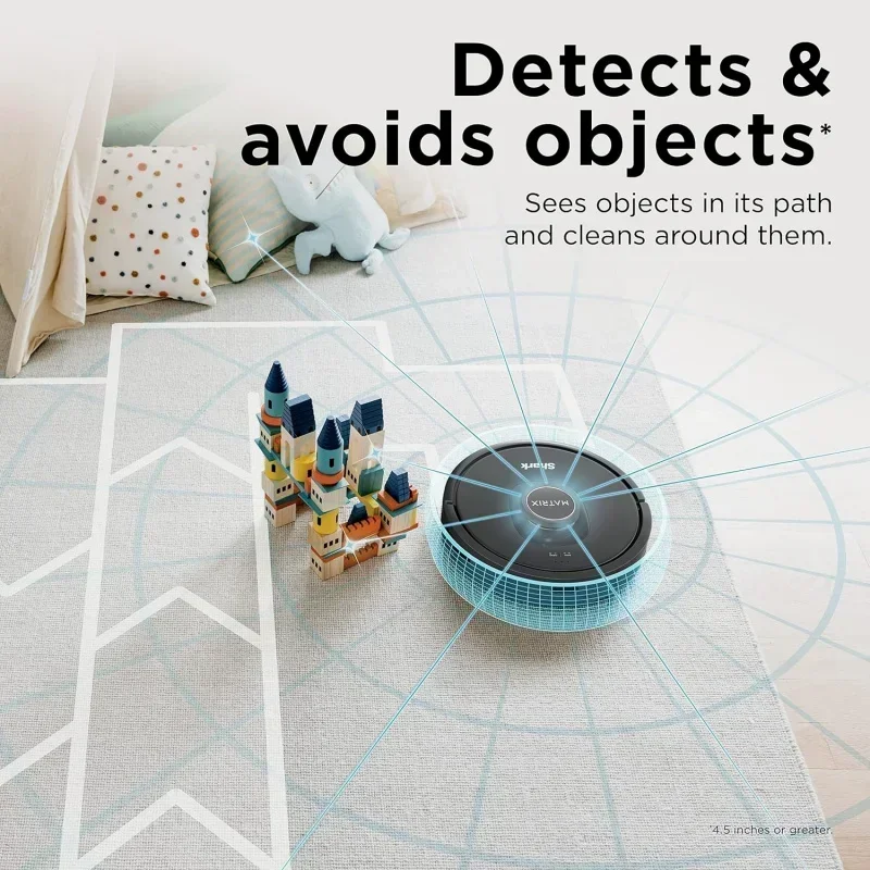 DD2Shark RV2310 Matrix Robot Vacuum with Self-Cleaning Brushroll for Pet Hair,No Spots Missed on Carpets,Wi-Fi Black,0.5 Quarts