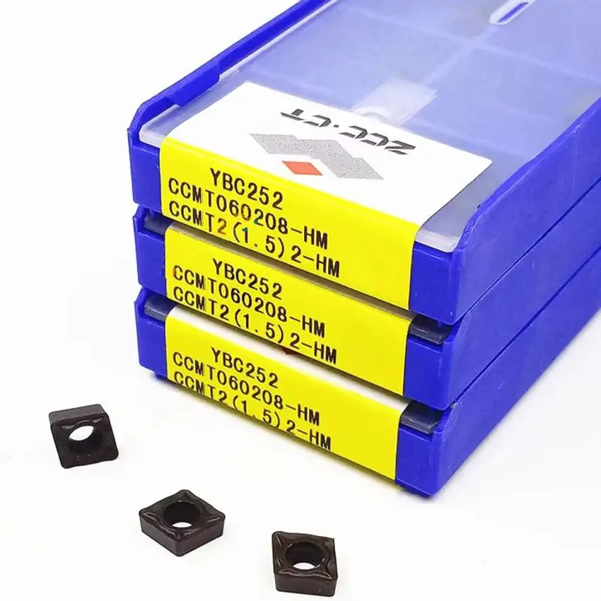 ZCC.CT CCMT060204-HM YBC252/CCMT060208-HM YBC252/CCMT09T304-HM YBC252/CCMT09T308-HM YBC252 CNC hardmetalen wisselplaten 10 stks/doos