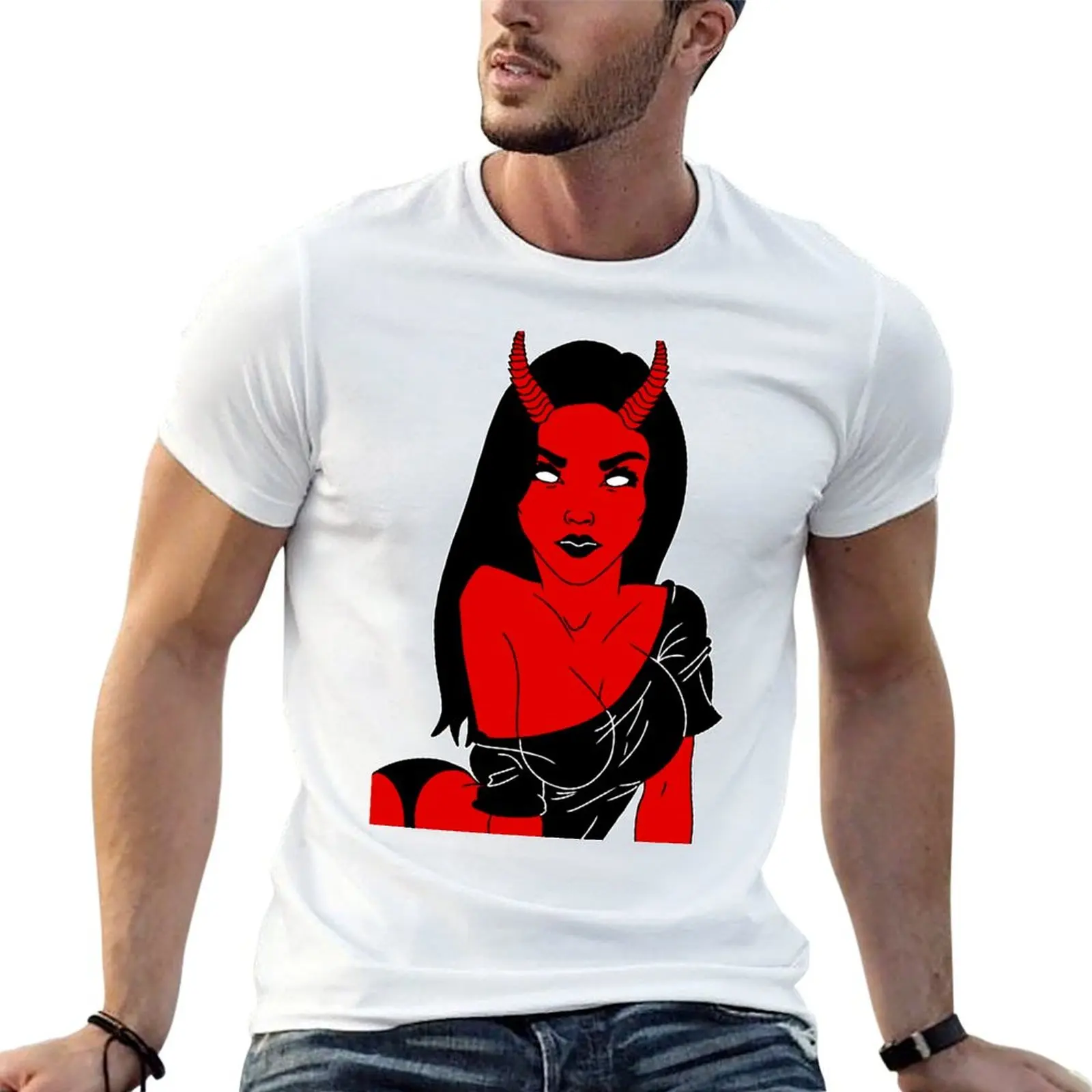 

She 100% T-Shirt t man Devil designer t cotton men shirt shirt
