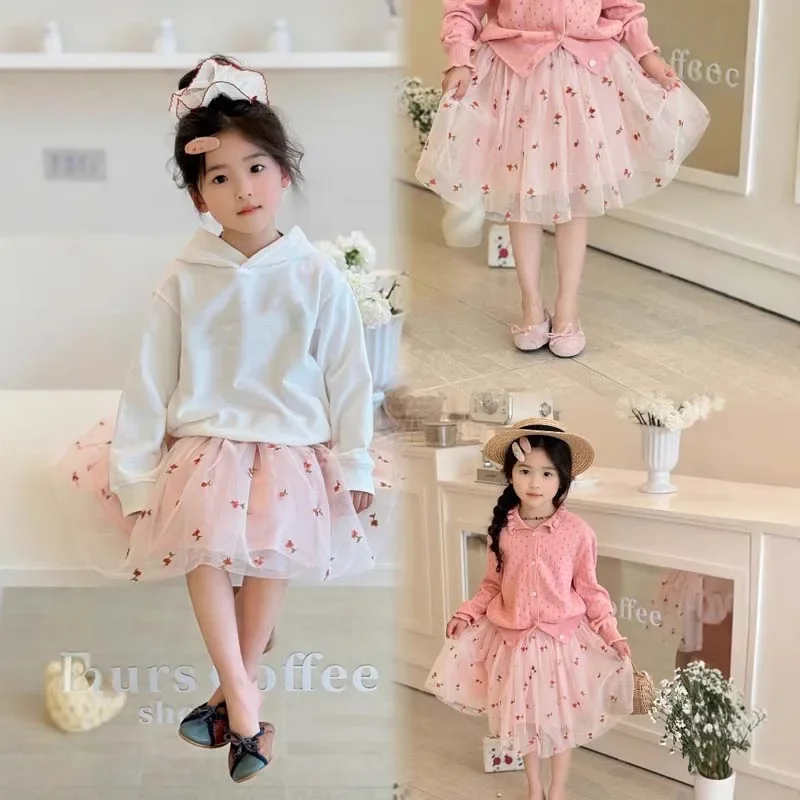 

Pre-sale(ship April) 2025 BP Autumn Floral Skirts Girl Printed Sweatshirts Toddler Girls Clothes Birthday Cardigan Boys Hoodies