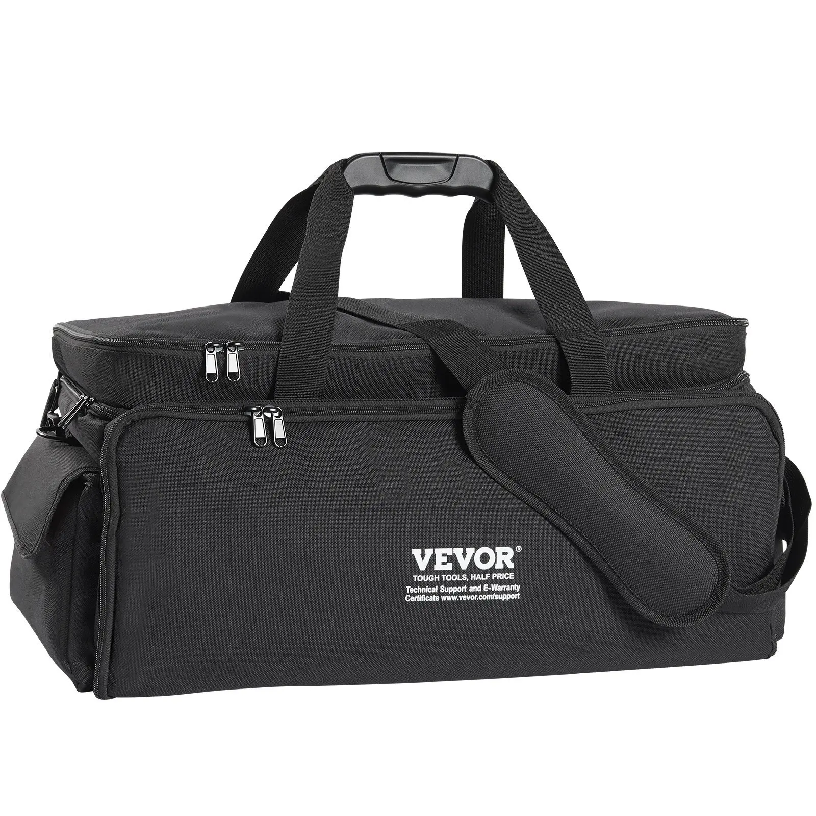 NEW DJ Cable File Bag 1200D Oxford Fabric DJ Gig Bag with 9 Detachable Divider 4.92 ft Padded Shoulder Strap Plastic Bottom