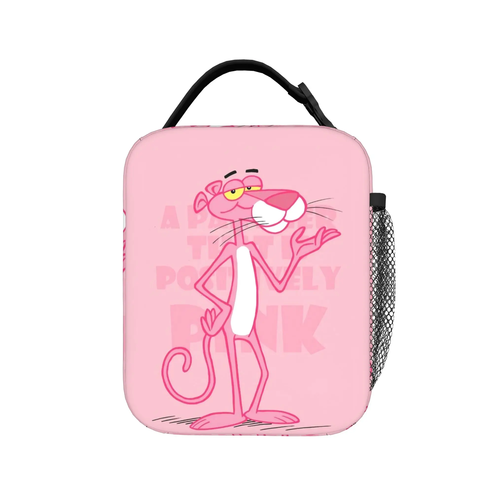 Cartoon Insulated Lunch Bag Leakproof Pinks Panthers Reusable Cooler Bag Tote Lunch Box Beach  Outdoor Bento Pouch view 2