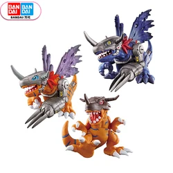 Bandai In Stock Original Digimon Adventure DYNAMOTION Soft Rubber Greymon Metal Greymon Anime Figure Toys