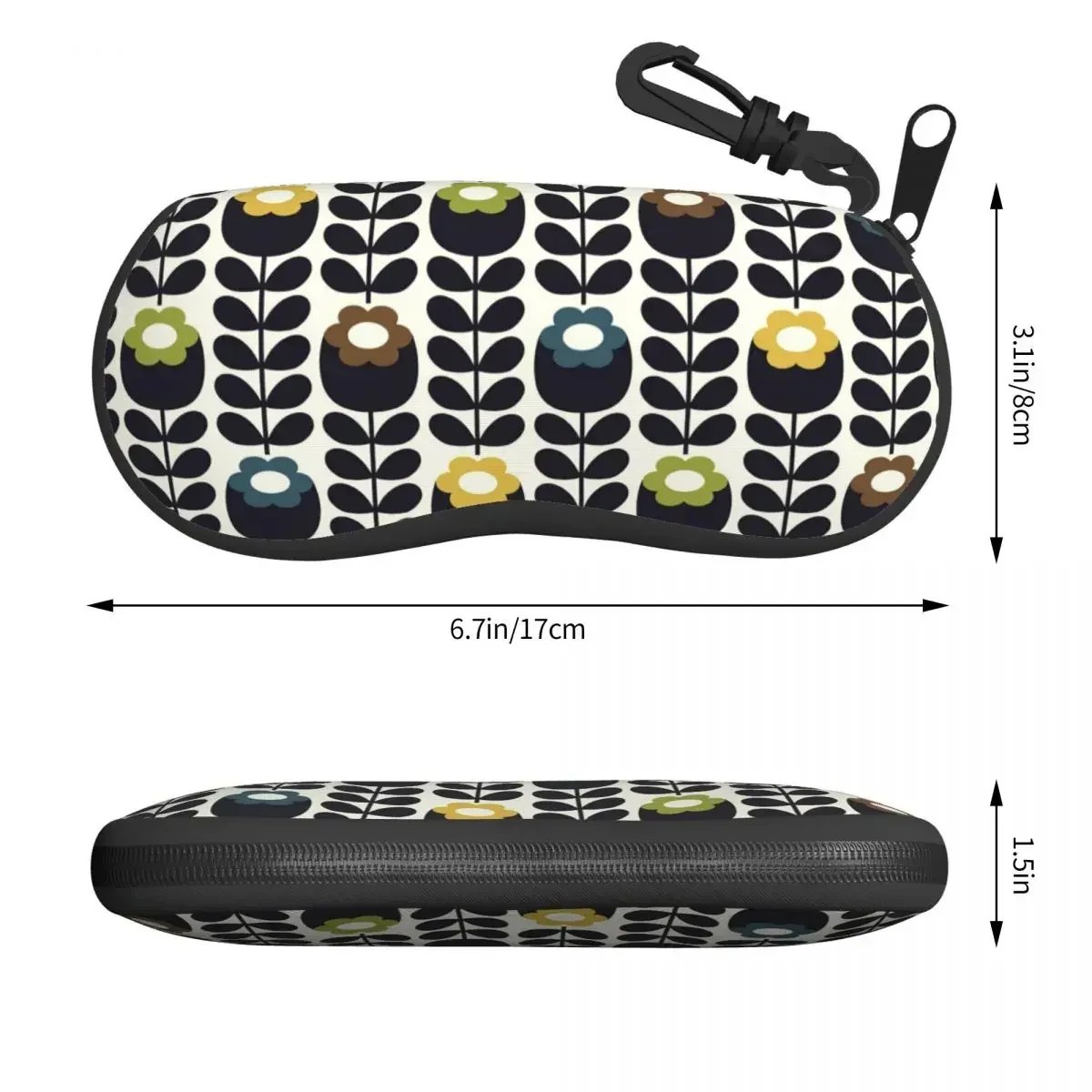 Custom Orla Kiely Shell Glasses Case Unisex Travel Floral Scandinavian Eyeglasses Case Sunglasses Protector Box