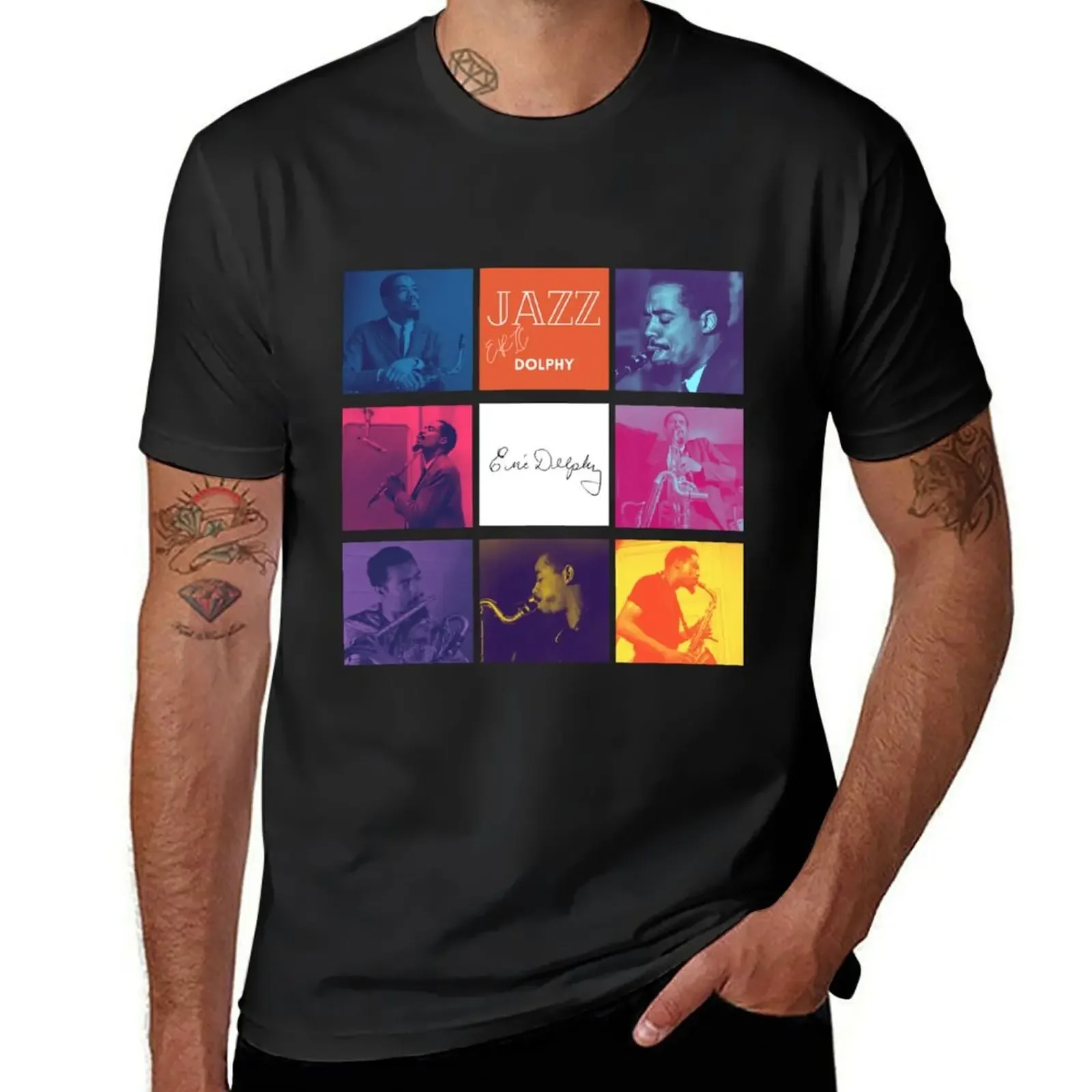 Legendy muzyki jazzowej - koszulki Eric Dolphy, luźne koszulki, personalizowane bluzki, stroje dla mężczyzn