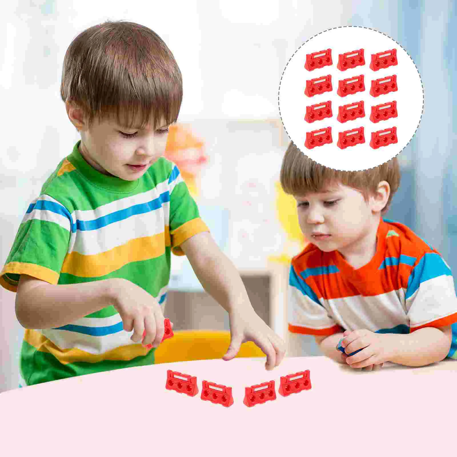 24 Pcs Traffic Roadblock Toy Miniature ABS Safe Kids Learning Road Sign Barricade Set Sand Table Decor Architecture