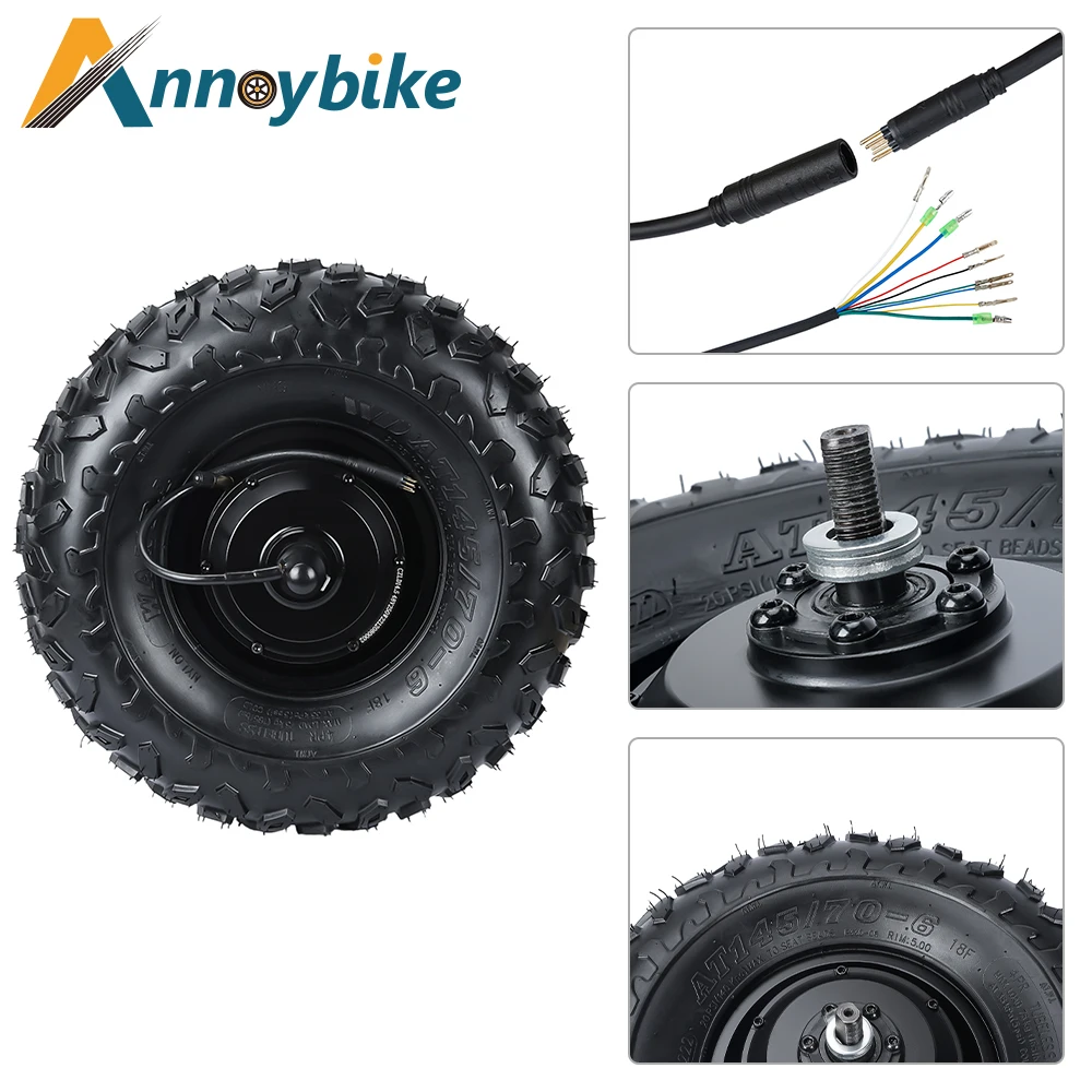 14.5 Inch Gear Hub Motor 36V250W 48V250W 350W Agricultural Vehicle Unicycle High Torque Motor Wheel Set 70N.M Conversion Kit