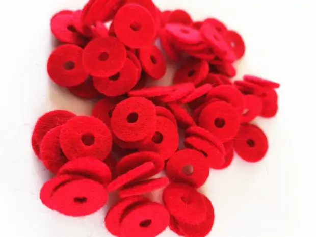 Huasheng Piano Tuning Tools Piano Accessories Small Felt Ring Felt Pad Piano Key Felt Washer Pack of 90