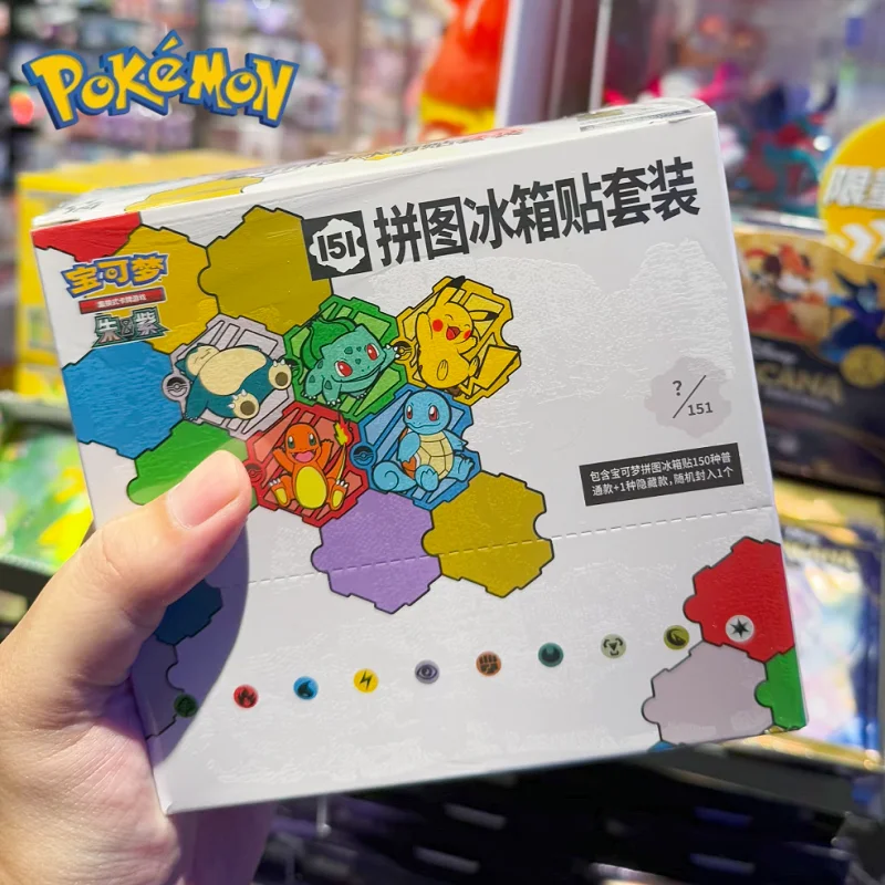 

Original Pokemon 151 Fridge Magnet Suit Simplified Chinese Card Mystery Box Toy Collected Collectible Card Gift Confirm Style