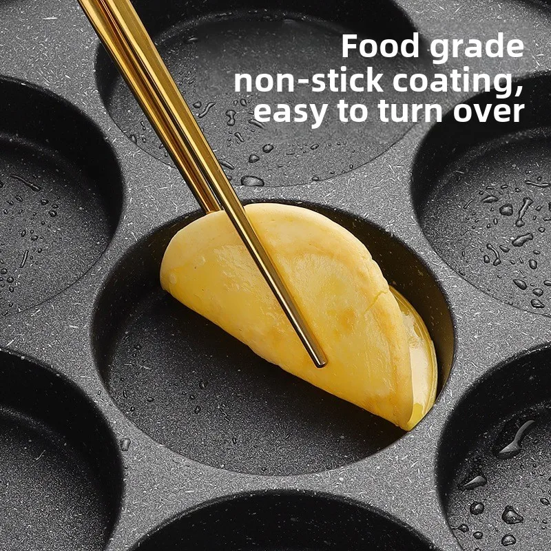 وعاء طهي البيض الكهربائي ذو 7 فتحات 220 فولت: صانع الإفطار التلقائي غير اللاصق للأومليت والبيض المسلوق |   سريع وسهل التنظيف