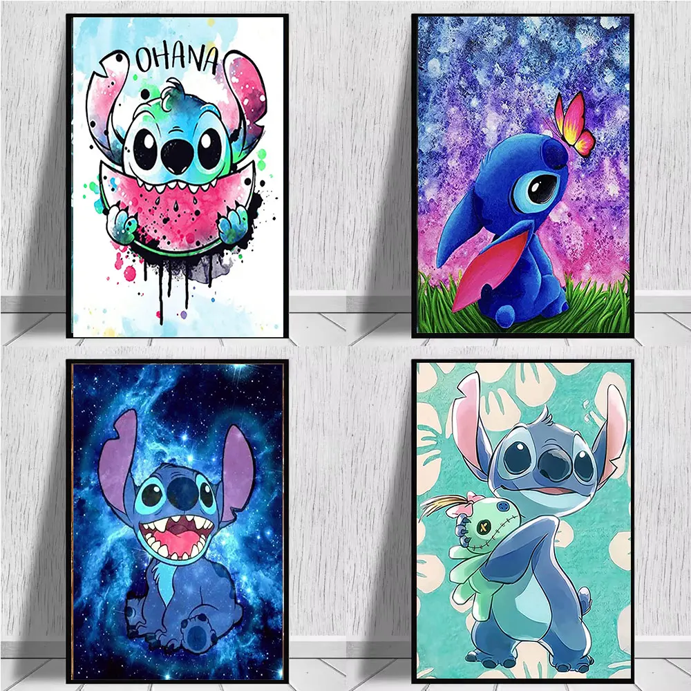 Disney DIY Diamond Embroidery Lilo Stitch Full Square Round Mosaic Cartoon Diamond Painting New 2024 Creative Hobbies Wall Art