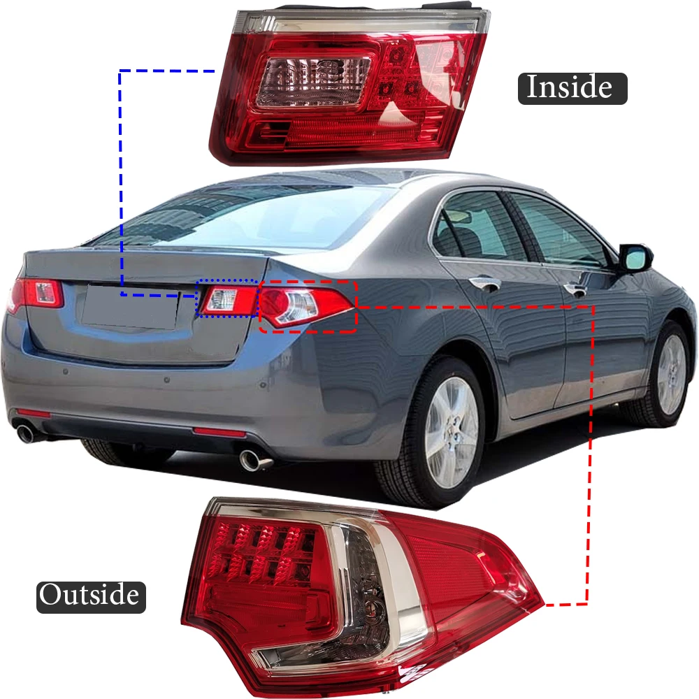 

Yasong For HONDA SPIRIOR Europe ACCORD Types CU2 CU1 2013 2014 Rear Bumper Headlight Brake Light Taillight Tail Lamp Assembly