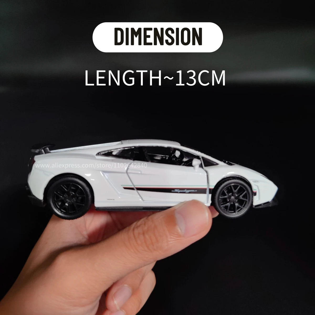 1:36 Car Model Lamborghini Gallardo Scale Metal Diecast Replica Home Office Interior Miniature Art Decoration Kid Boy Toy