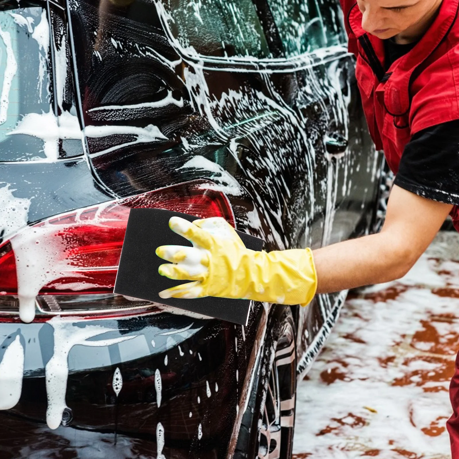 

2pcs Car Wash Sponge Durable Soft Absorbent Foam Block For Car Truck Motorcycle Cleaning Tool Auto Wash Supplies