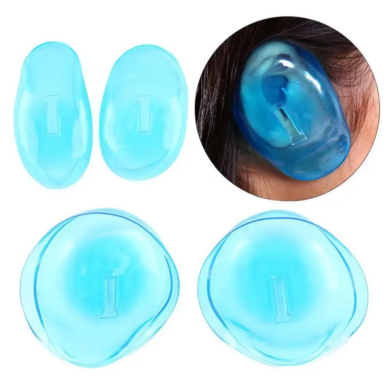 2Pcs Reusable Ear Cover Hair Dye Shield Protect Earmuffs Shower Waterproof Hair Coloring Ear Protector Cover Caps