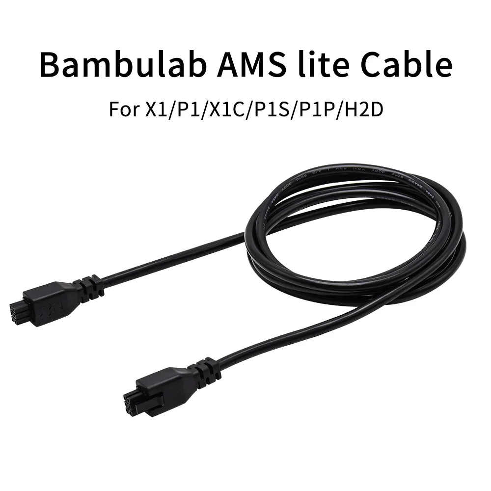 

Для лаборатории Bambu H2D/X1C/X1/P1S/P1P AMS удлинительный кабель AMS Lite 1,5 м 6-контактный с магнитным кольцевым кабелем для Bambulab H2D/X1C/X1/P1S