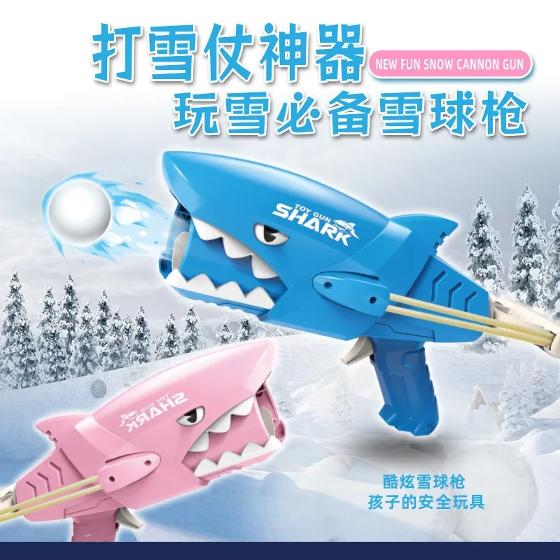 Snowball toy launcher; toy gun for snowball fight; outdoor sports toy; parent-child companion; snowman model; holiday gift