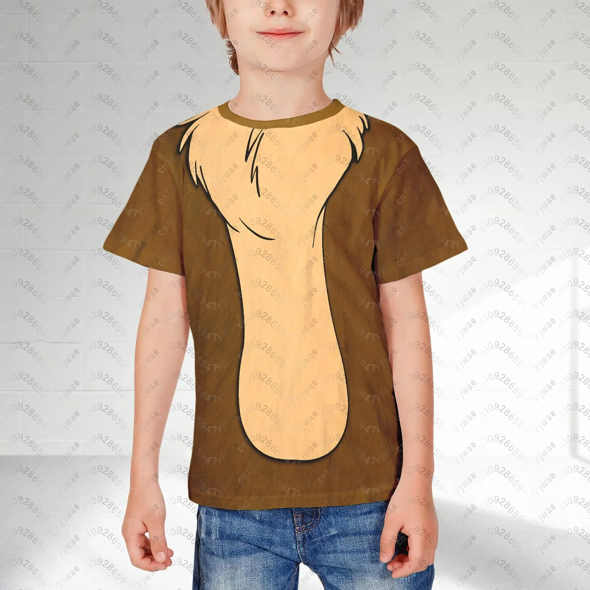 

Chip N Dale Costume T-Shirt Chip Rescue Rangers Character All Over Print T-shirt Cosplay Costume Halloween 3D T-Shirt