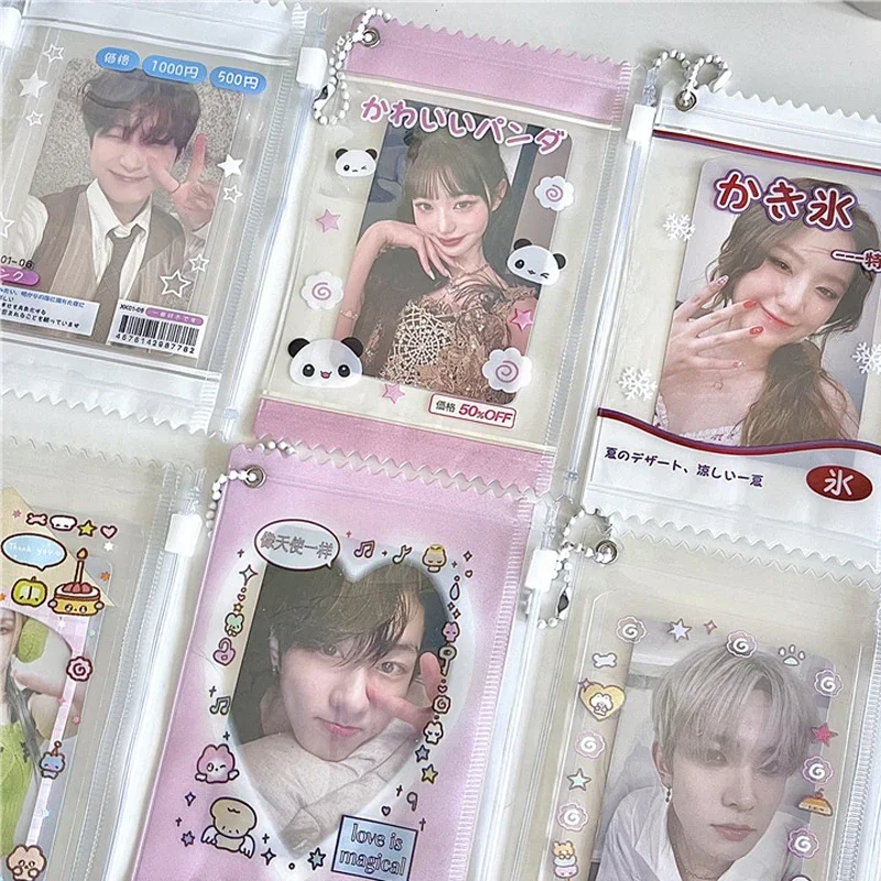 Cute Transparent Candy Bag 3 Inch Kpop Card Sleeves Holder Photocard Holder Card Films Game Cards Protector