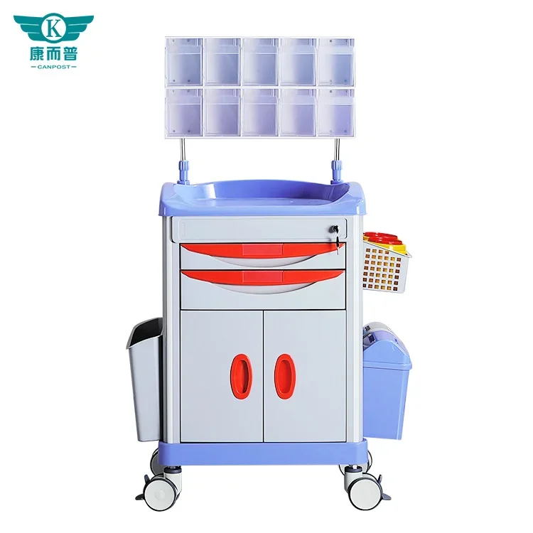 

Newly designed high quality hospital anesthesia- cart with wheel drawer emergency anesthesia- trolley factory wholesale