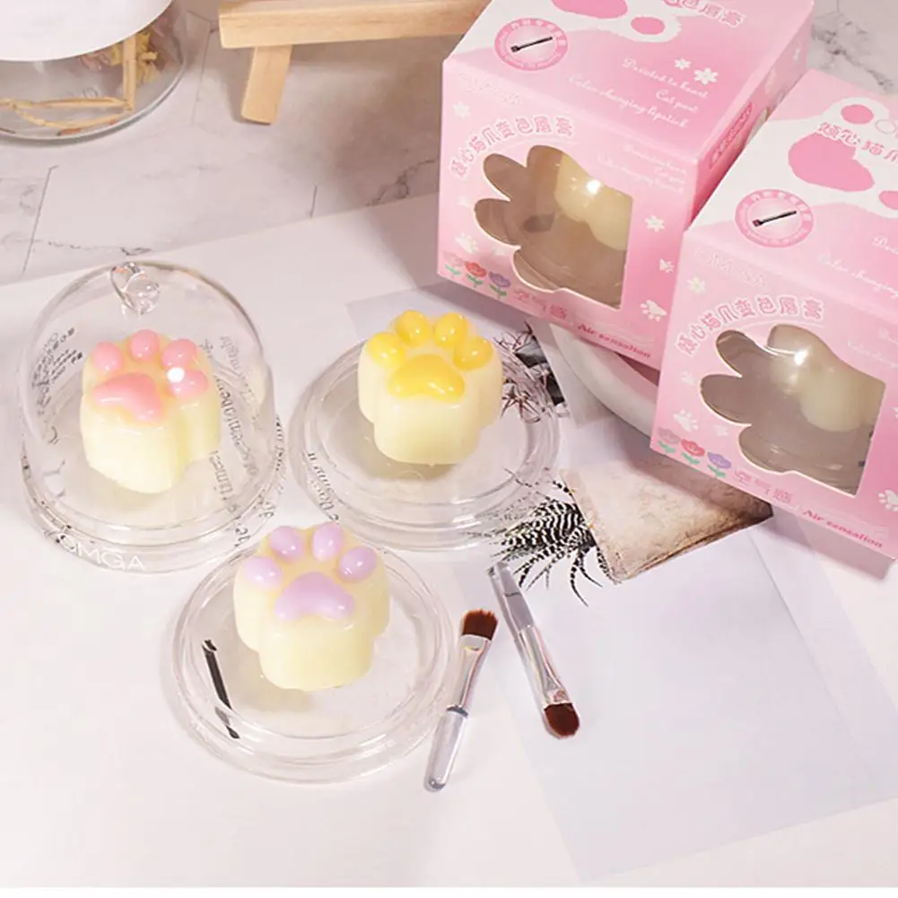 

Cat Paw Color Changing Lip Gloss Nature Long Lasting Lip Fade Lip Jelly Lines Lip Moisturizing Cosmetics Balm Care Makeup F7P1