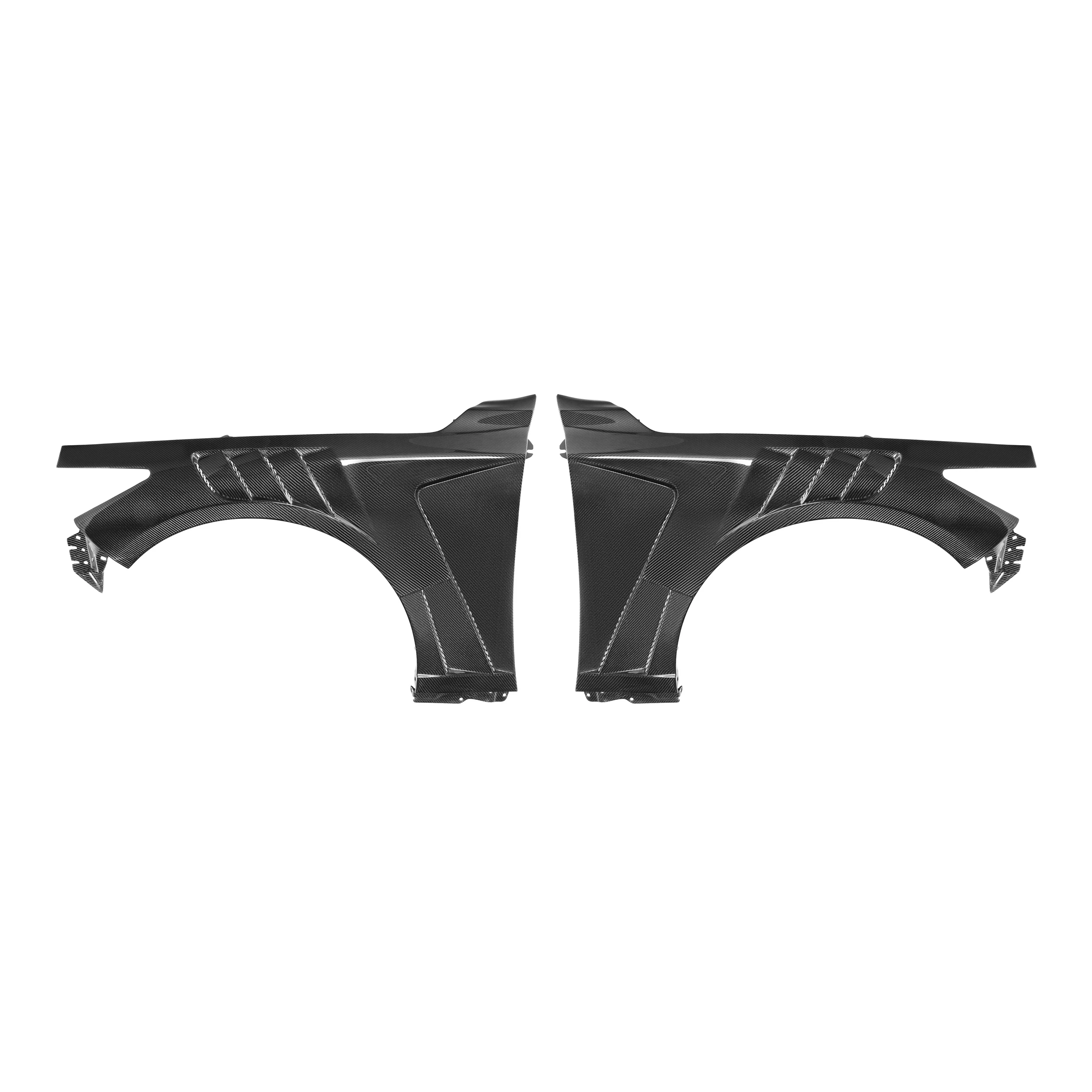 

STLFReal Carbon Fiber Pattern Front Side Fender Trims for Infiniti Q50/Q50L 2014-2020 Multi-Hole Style Bumper New Condition