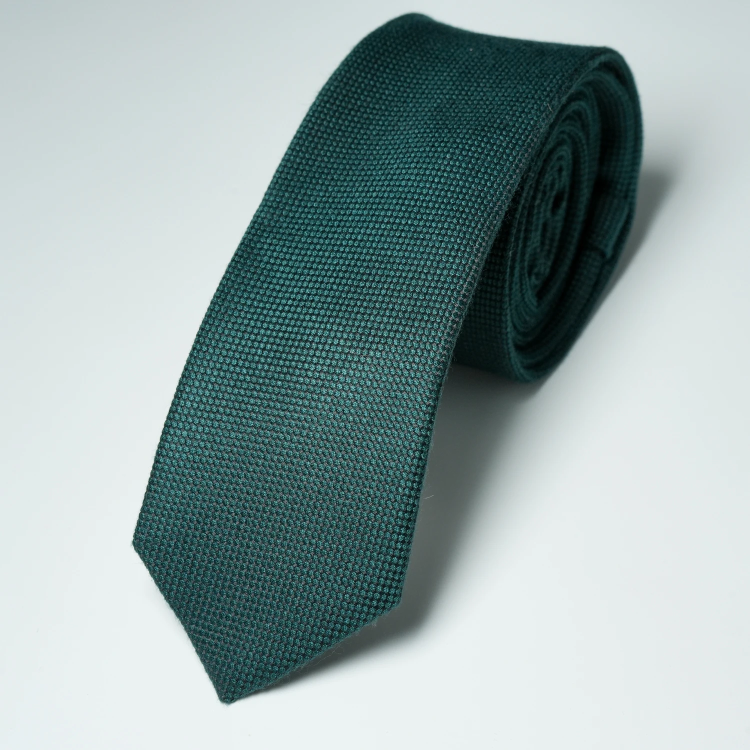 6cm Schmale Einfarbige Baumwoll-Krawatte für Herren Schlichte Baumwoll-Krawatte für Formelle Anlässe Hochzeit Büro Anzug-Accessoire Geschenk für Bräutigam – Detail 7