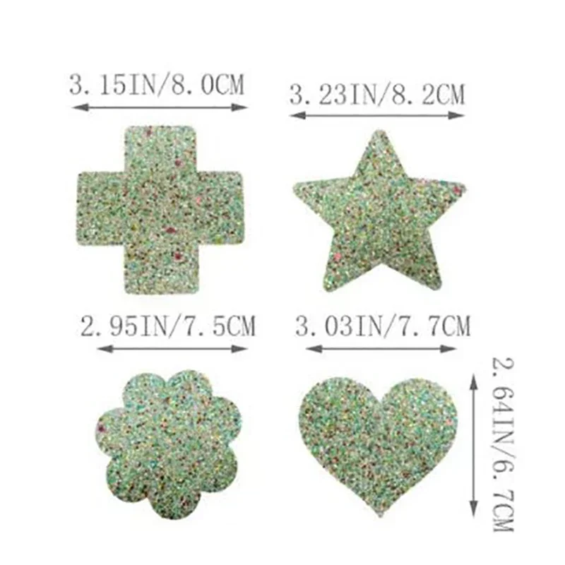 Sexy Nipple Pasties Invisible Disposable Breast Patch Clover Luminous Glitter Breast Lift Tape Chest Stickers Bara Nipple Covers