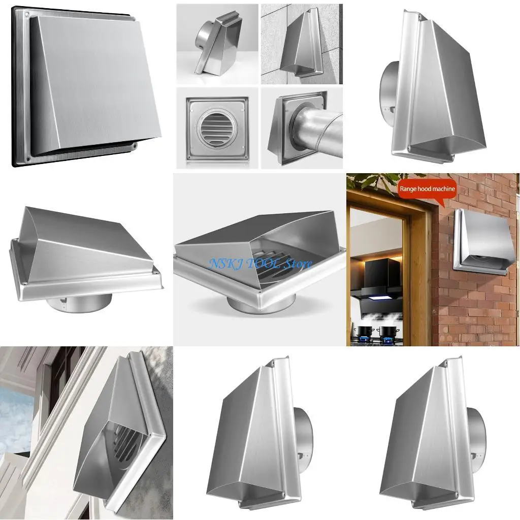 

L8RC Нержавеющая сталь Выпускная решетка для выпуска воздуха Крышка воздуховода Вытяжная решетка для вентиляции Квадратное для