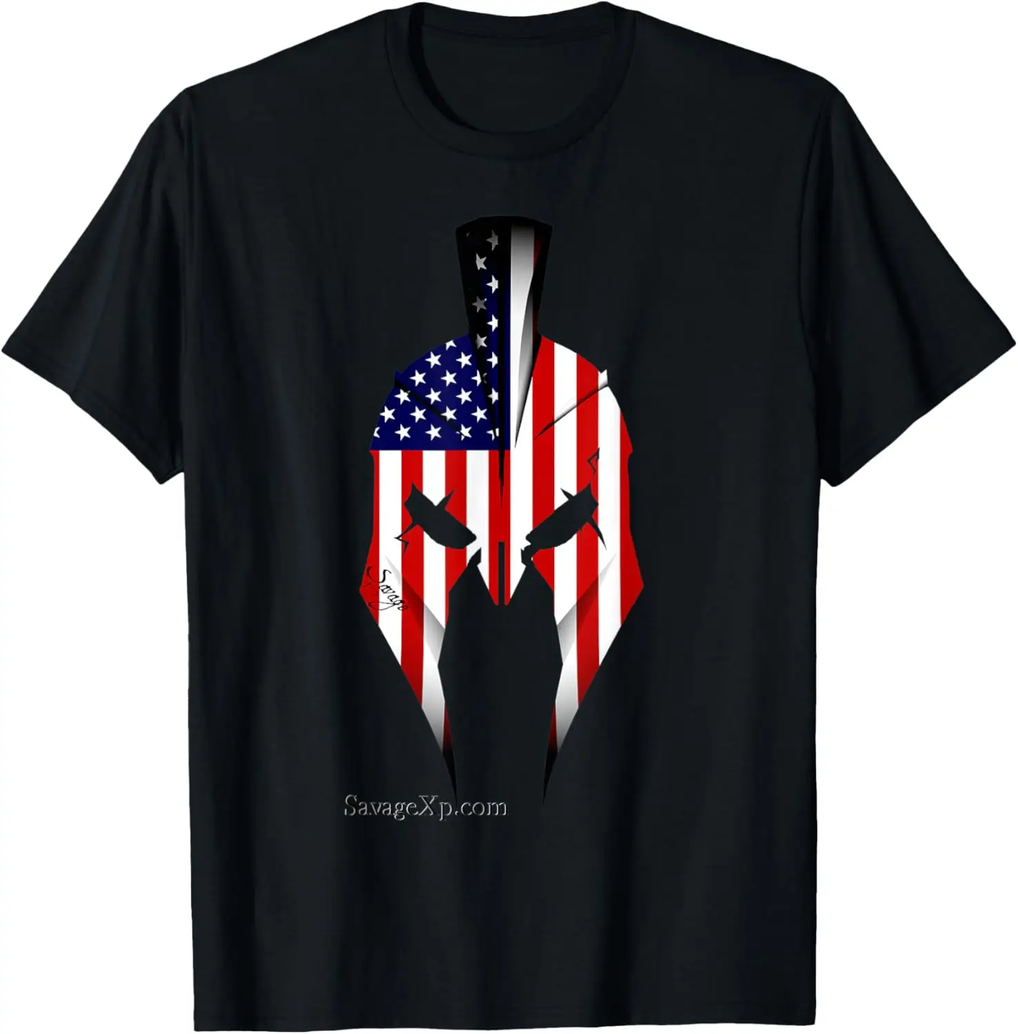 

Mens Patriot American Spartan US Flag Right 2 Bear Arms