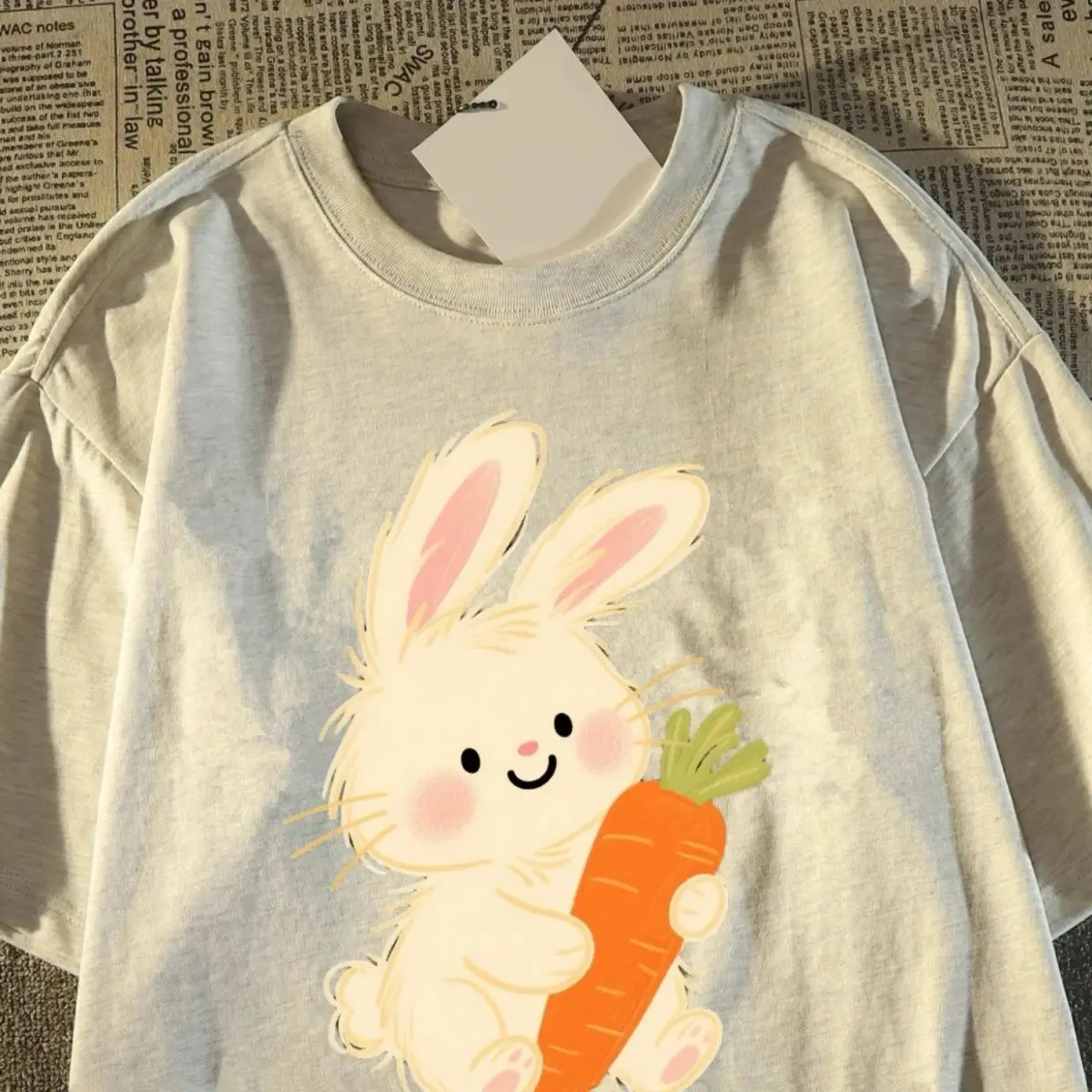 تي شيرت قطني حلو ورائع بأكمام قصيرة للرجال والنساء 2025 طلاب الصيف فضفاض بنصف كم