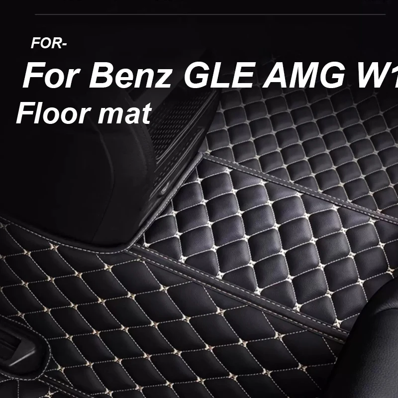 

LUXURY Car Floor Mats For Mercedes Benz GLE AMG W166 53 63 63S 2015 2016 2017 2018 Custom Foot Pads Carpet Cover Interior