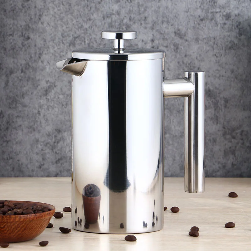 350/800/1000/1500ml French Press Coffee Maker 304 Stainless Steel Coffee Machine Double Insulated Coffee&Tea Brewing Pot