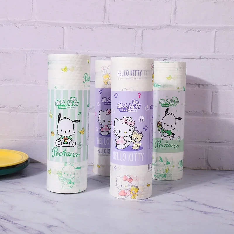 

Hello Kitty Dishcloths Cute Cartoon Home Cleaning Kitchen Wet and Dry Dishcloths Festival Kawaii Gifts Women Products Wholesale