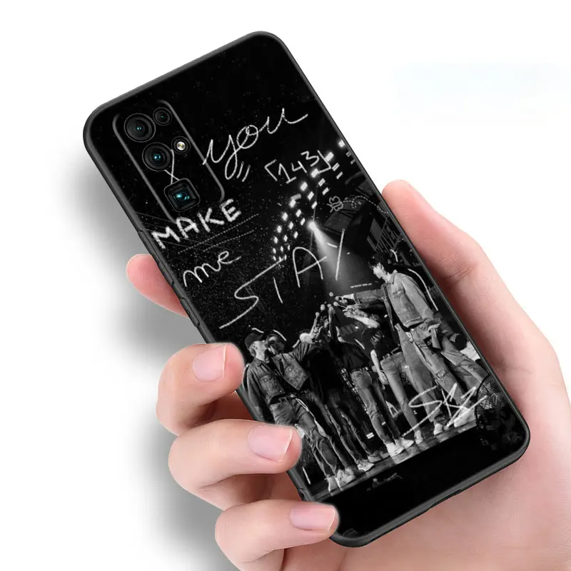 Kpop Stray Kids Black Silicone Phone Case For Honor 70 90 Lite X40 GT X50 i X5 + X6A X6S X7A X8A X8B X6 X7 X8 X9 4G X9A X9B 5G