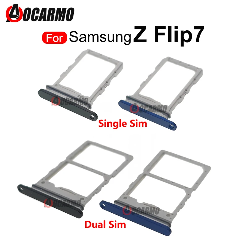 For Samsung Galaxy Z Flip7 Flip 7 F766 Dual SIM Card Single Sim Tray Holder Slot Replacement Parts