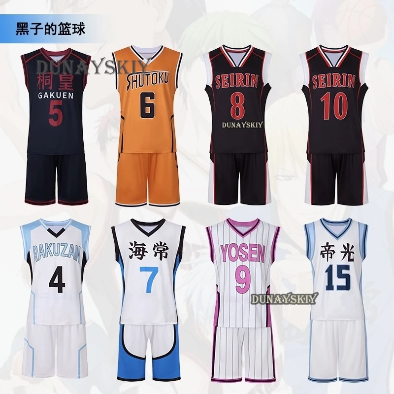 Kuroko No Basuke Basketball Shutoku School No. 6 Midorima Shintaro Uniform School Jersey Tops Cosplay Costumes Men Sports Wear