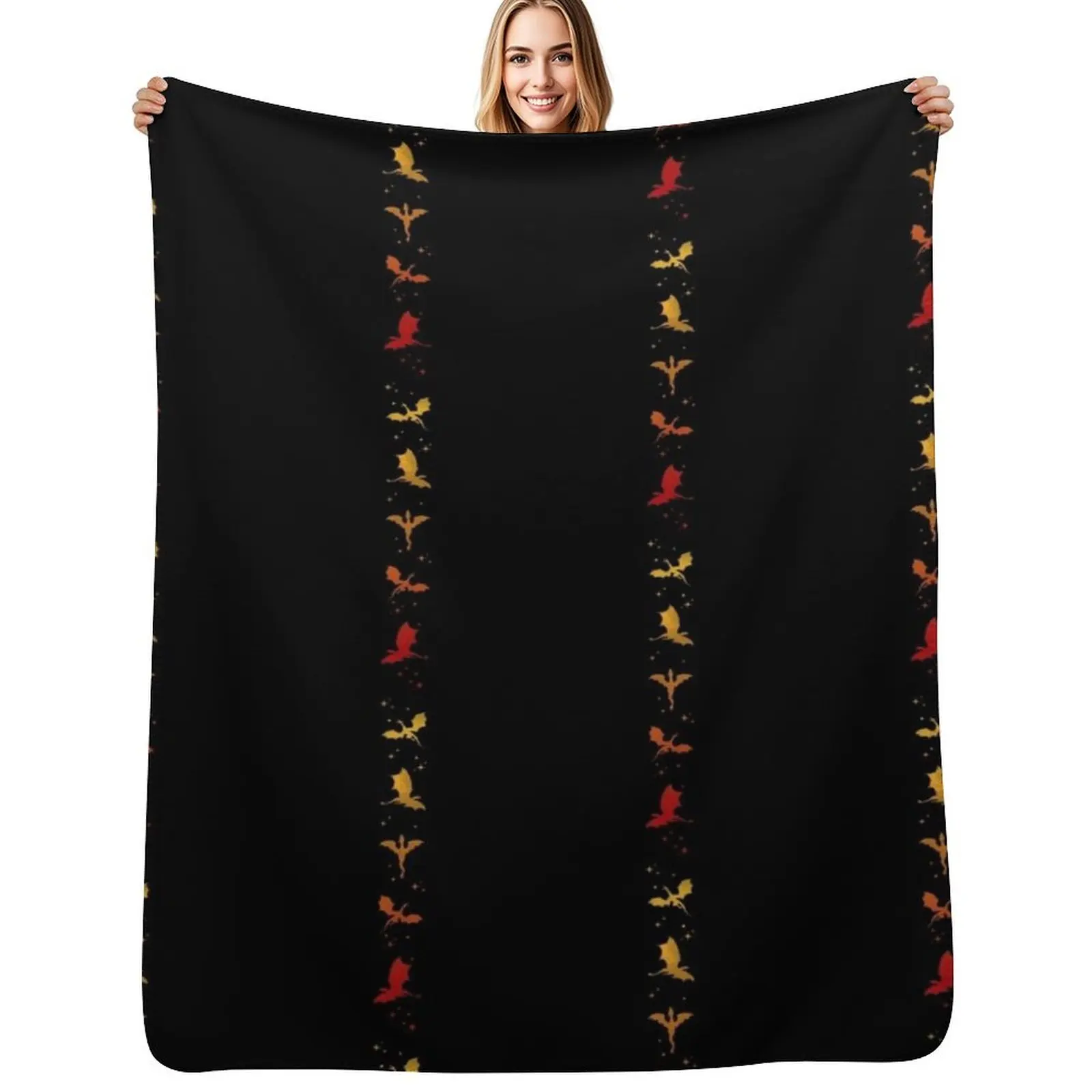 Fourth Wing Dragon Rider 90s Throw Blanket Plush Fuzzy Cozy Blanket for Couch Sofa
