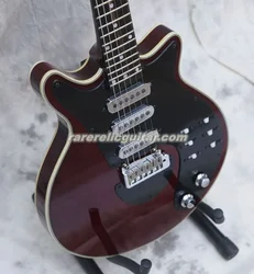 In Stock Wine Red Brian May Signature Electric Guitar 3 Burns Pickups Tremolo Bridge 22 Frets 6 Switch Chrome Hardware