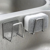Kitchen Adhesive Strong Wall Hanger Hook Sink Sponges Holder Drain Drying Rack Storage Organizer Bathroom Suction Cup Stainless