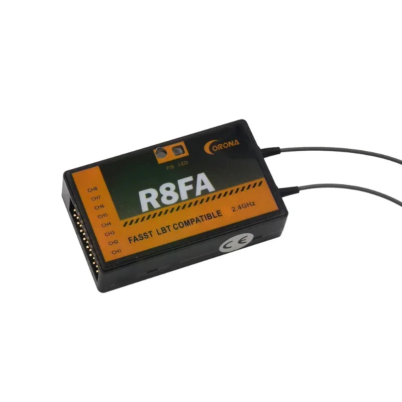 Corona R8FA 2.4Ghz 8CH Fasst Compatible Receiver With FUTABA FASST Remote Control T6EX T8FG 10CG 14SG 3PM 4PKS For RC FPV Drones