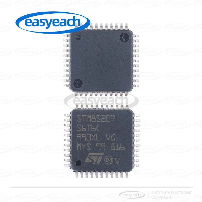 STM8S207S6T6C STMicroelectronics مكونات متحكم صغير IC رقاقة المعالج