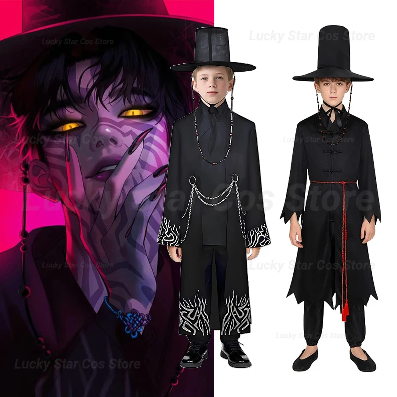 

Anime K-Pop for Demon Hunters Cosplay Costume Saja Boy Group Cosplay Korea Style Boy Band Idol Halloween Party Costumes