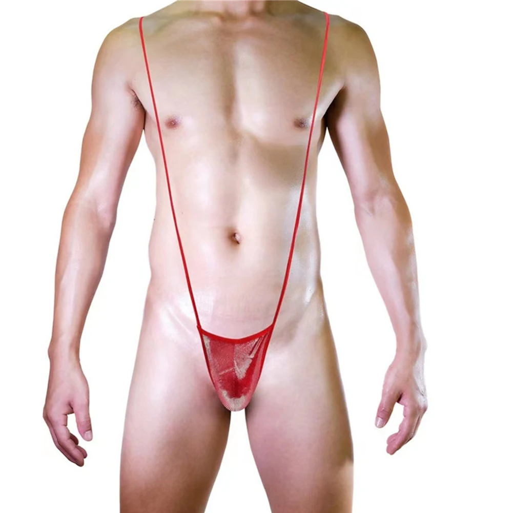 

Сексуальное мужское нижнее белье с бандажами Borat V Sling Shot Thong Боди Купальник Комбинезон String Полое нижнее белье Enhance T-Back