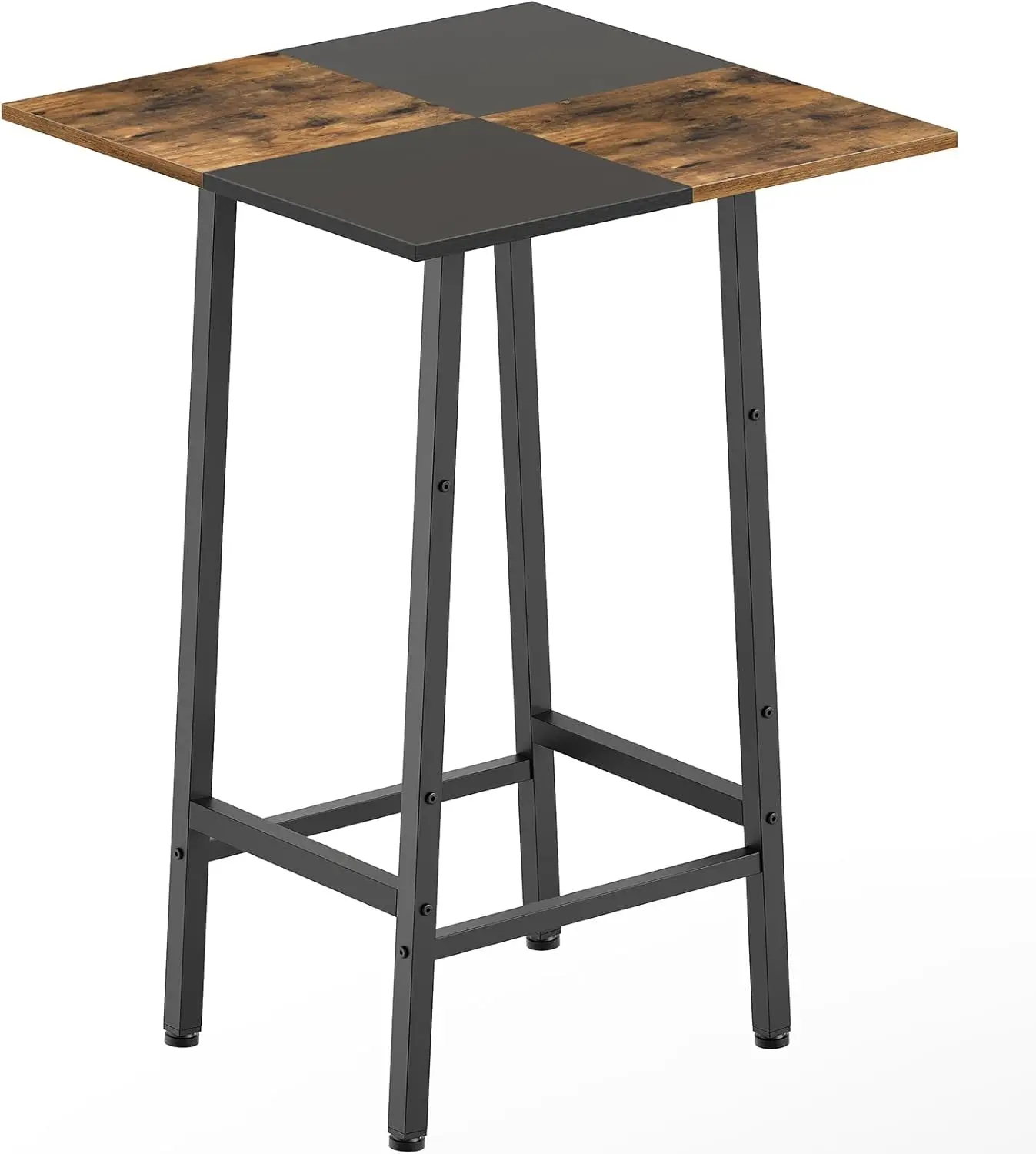 

Rustic Brown and Black Bar Table for Kitchen, Dining Room, Pub, Coffee Corner - BT02BR
